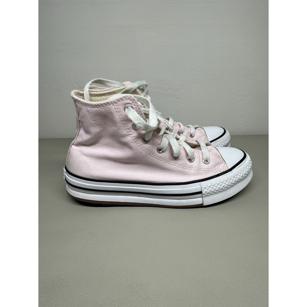 Converse All Star Lift Platform High Big Kids Pink High Top Sneaker Size 5 Youth